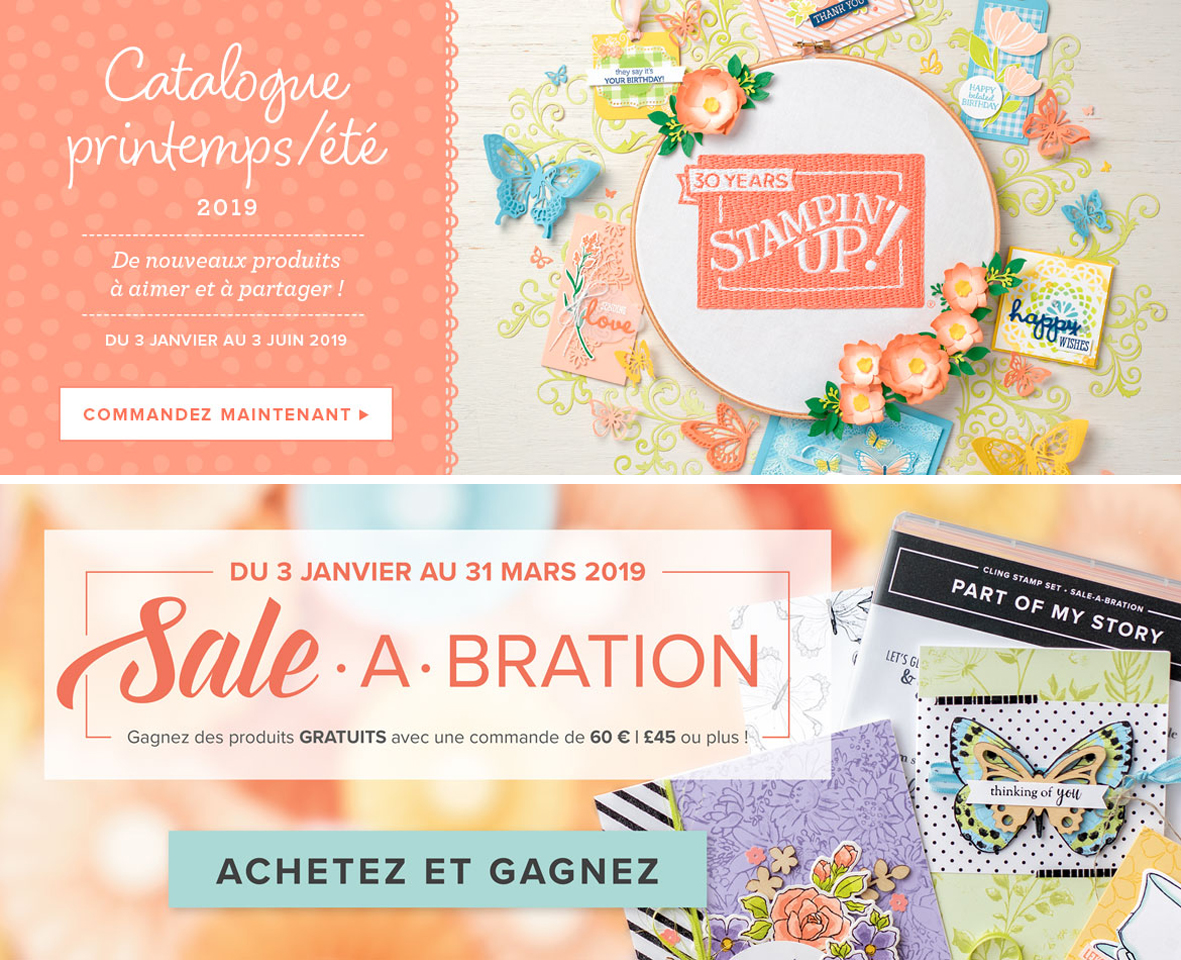 Nouveau Catalogue Stampin’Up! PrintempsEté 2019 et Nouvelle Promotion