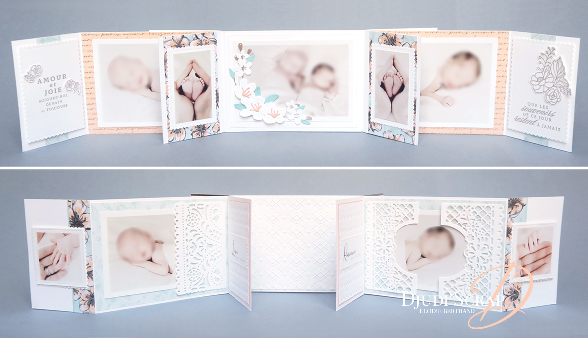Kit scrapbooking mini album bébé/naissance - Kit avec album - Creavea